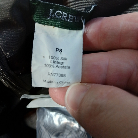 J CREW SPECIAL OCCASION DRESS BROWN Bow 8 PETITE Tube dress LINED SILK Y2k - Picture 4 of 15